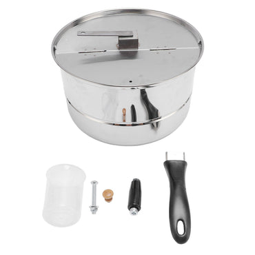 Stovetop Popcorn Maker Stainless Steel Popcorn Popper with Hand Crank Popcorn Pot for Gas Electric Heating