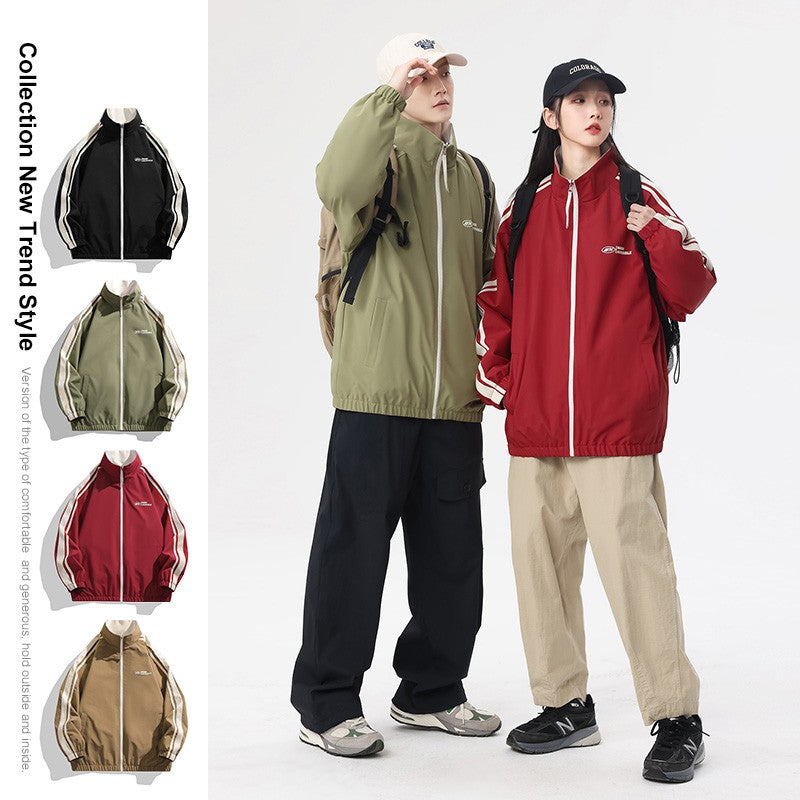 New Jacket Two-sided Long Sleeve Outdoor Men Coats Women Reversible Windproof Coats Splashproof Double-Sided Jackets Couple Top