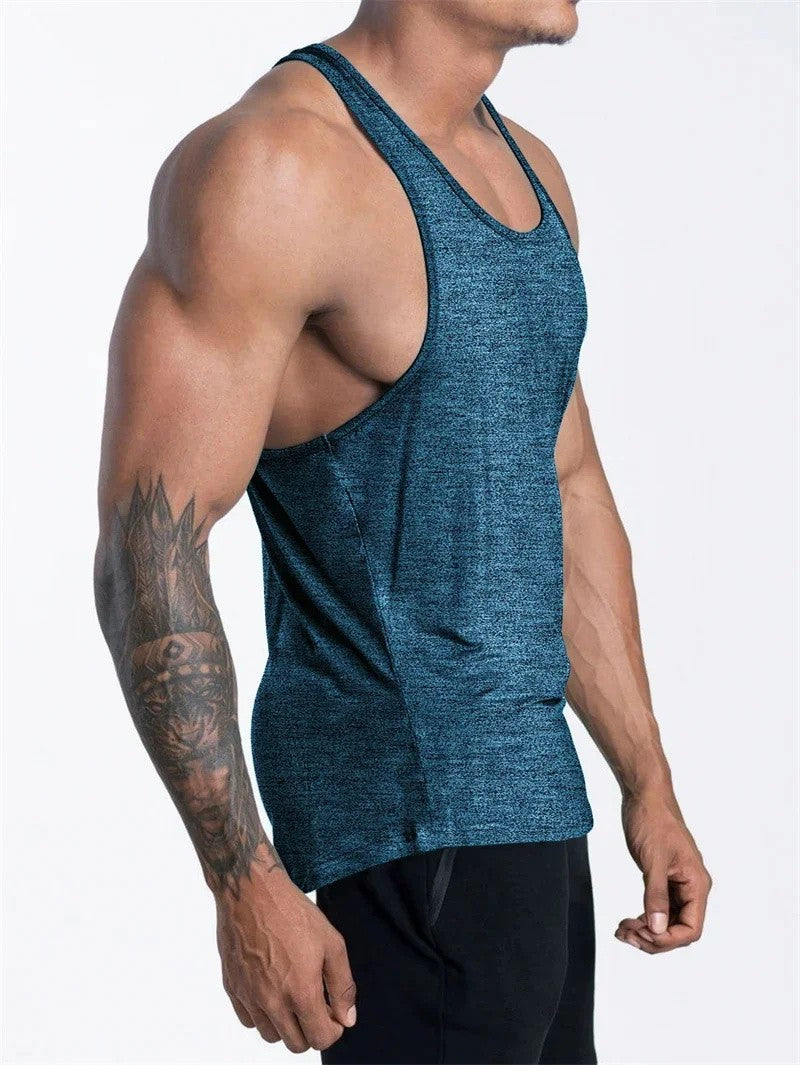 NEW Men's Fitness Tank Top Summer Training Undershirt men Basketball quick-dry Breathable loose Tank Top men casual Sports Vest