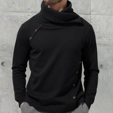 New Winter Men's White Turtleneck Sweater, British-style Black Pullover, Asian Sizes M-4XL. Gray Sweaters
