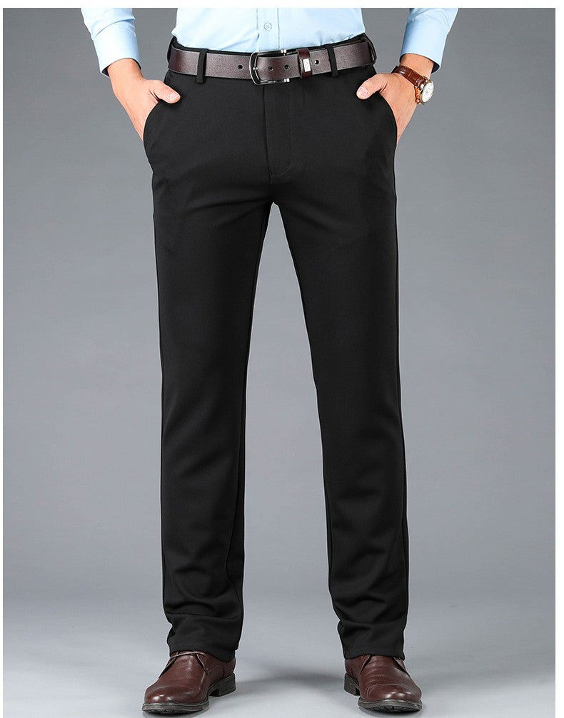 Men's Business Casual Pants Spring Summer Elastic Trousers Office Suit Pants Quick Dry Formal Pants Breathable Comfortable