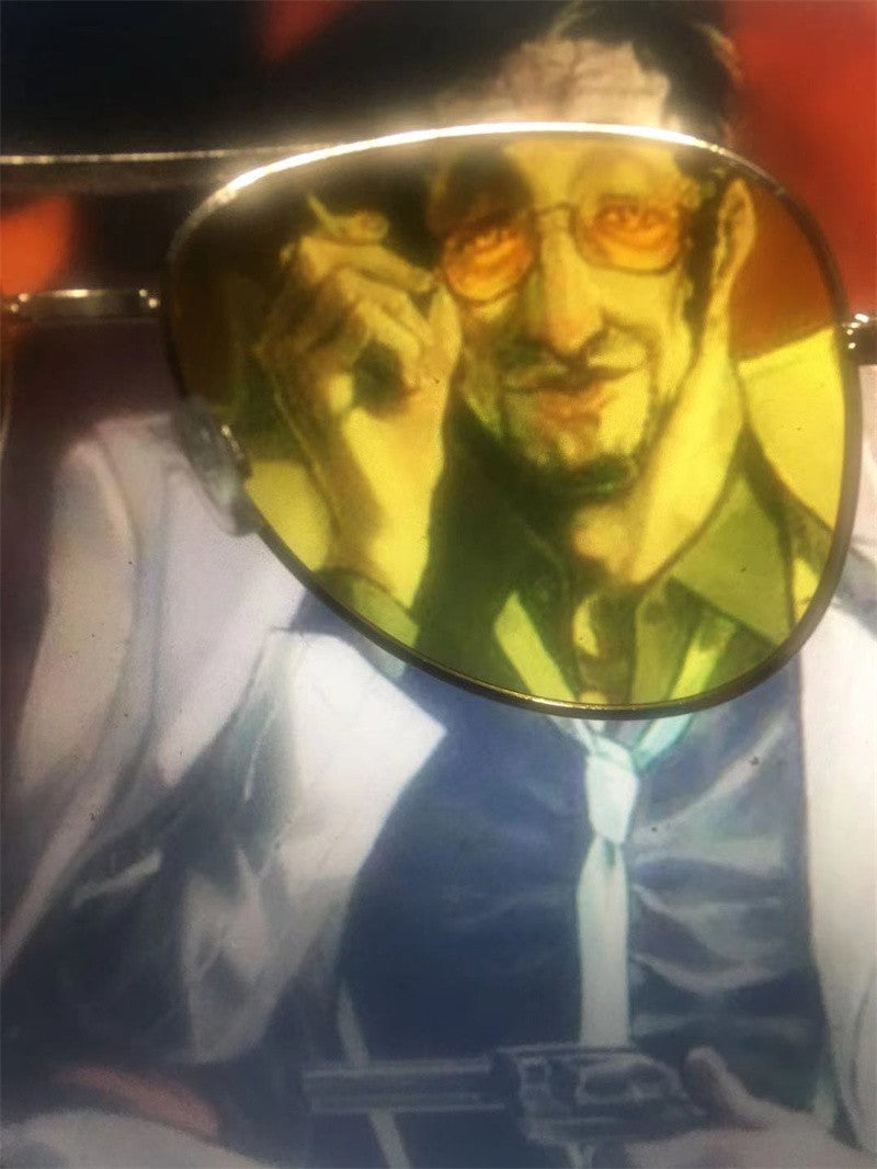 Navy Admiral Borsalino Cosplay Glasses Kprusoian Kizaru Yellow Monkey Sunglasses Anime Eye Glass Halloween Costume Accessory