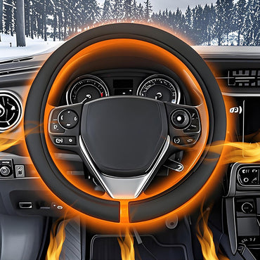Hot 12V Heated Steering Wheel Cover Warm In Winter Universal Fit Steering Wheel Protector Outer For Cars Trucks Car Accessories