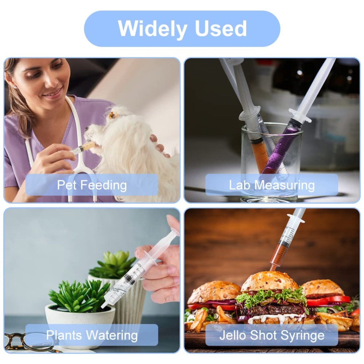 20 Unidades Seringa de Plástico Sem Agulha 5/10/20ml para Cola, Alimentação de Pets, Cosméticos Líquidos, Ferramentas de Medição e Recarga, Embaladas Individualmente