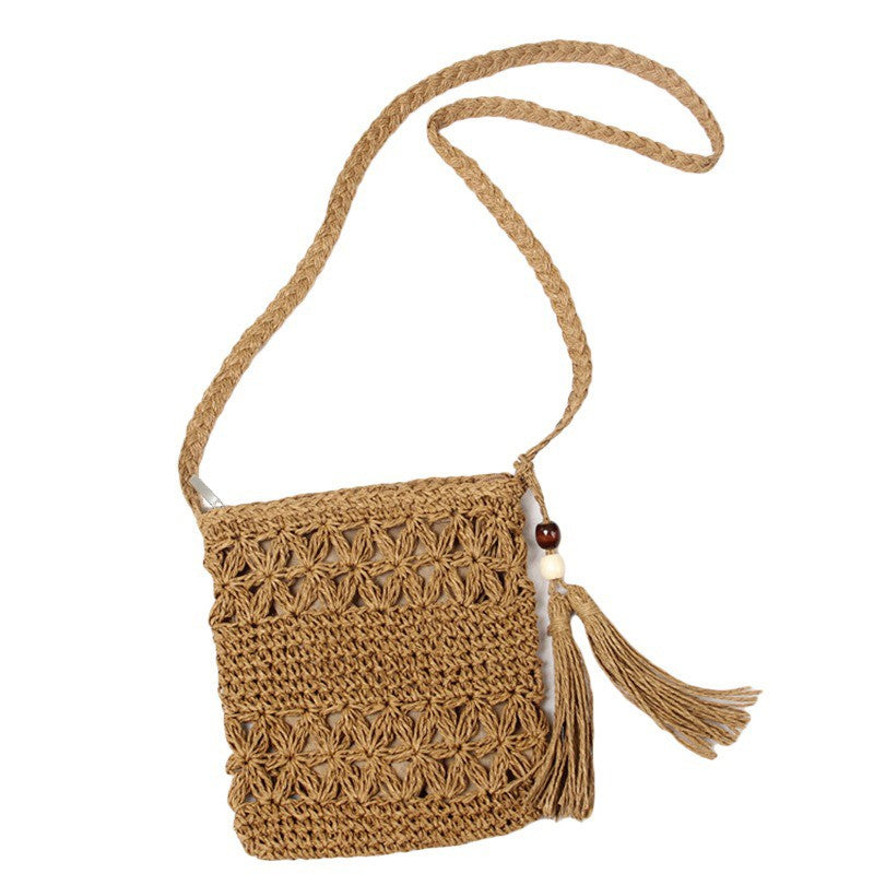 New Half Round Straw Bags for Women Summer Beach Rattan Bag Handmade Woven Half Moon Crossbody Handbags Bohemia