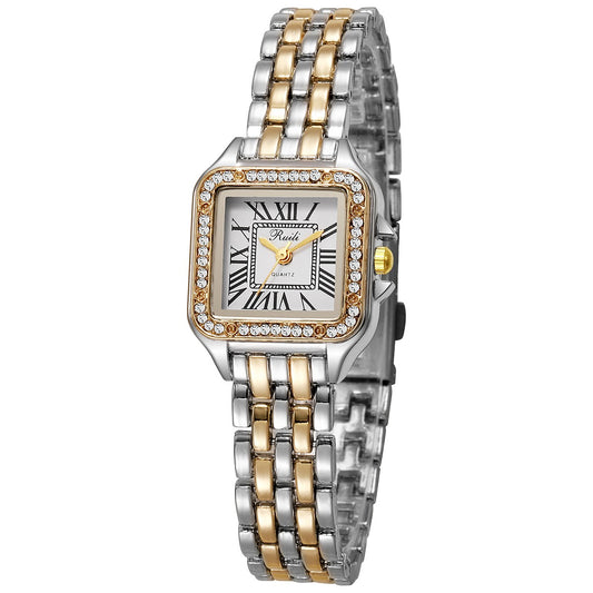 New fashion casual alloy steel with diamond bracelet for ladies quartz watch for Christmas and Halloween gifts
