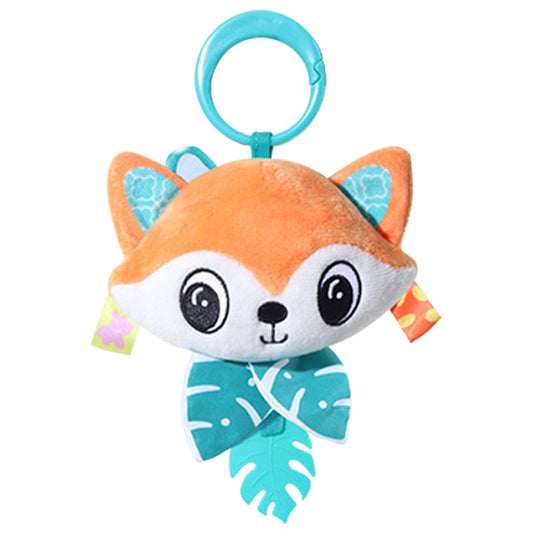 Baby Toy Cartoon Animal Stuffed Hanging Rattle Toys Baby Bed Crib Car Seat Travel Stroller Soft Plush Toys with Wind Chimes Gift