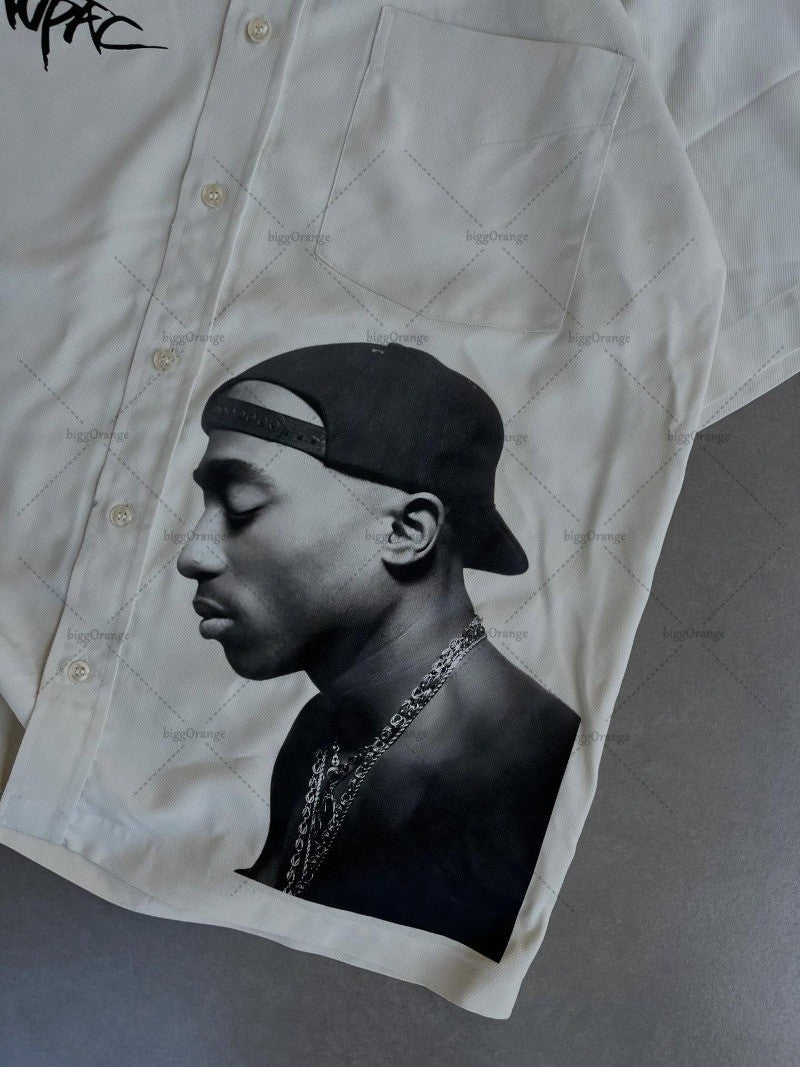 High Street Fashion Clothing Street Hip Hop Casual Loose Lapel T-shirt Men Harajuku Y2K Retro Fashion Oversized Short Sleeve