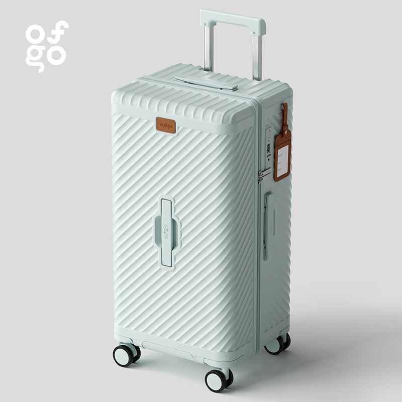 Ofgo Suitcase 20-30 Inches | Cup Holder/Waterproof Pc Suitcase Large Capacity Spinner Suitcase Tsa Travel Trolley Case With Lock