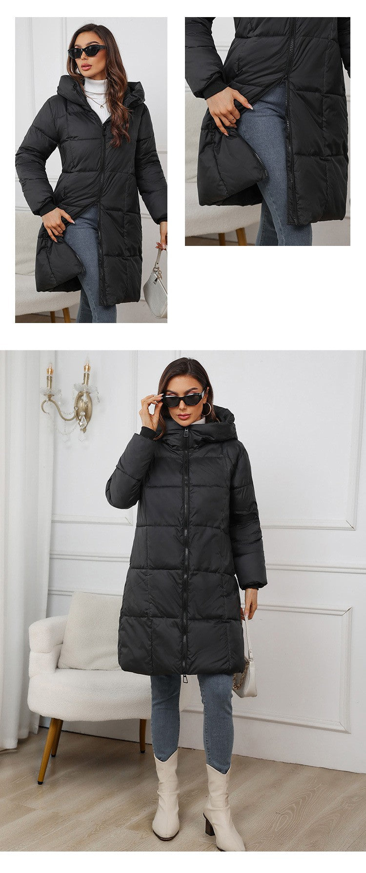 Women Long Coat 2024 New Autumn Winter Parkas Female Thick Down Cotton Coat Femme Casual Short Warm Thick Outerwear Ladies Top
