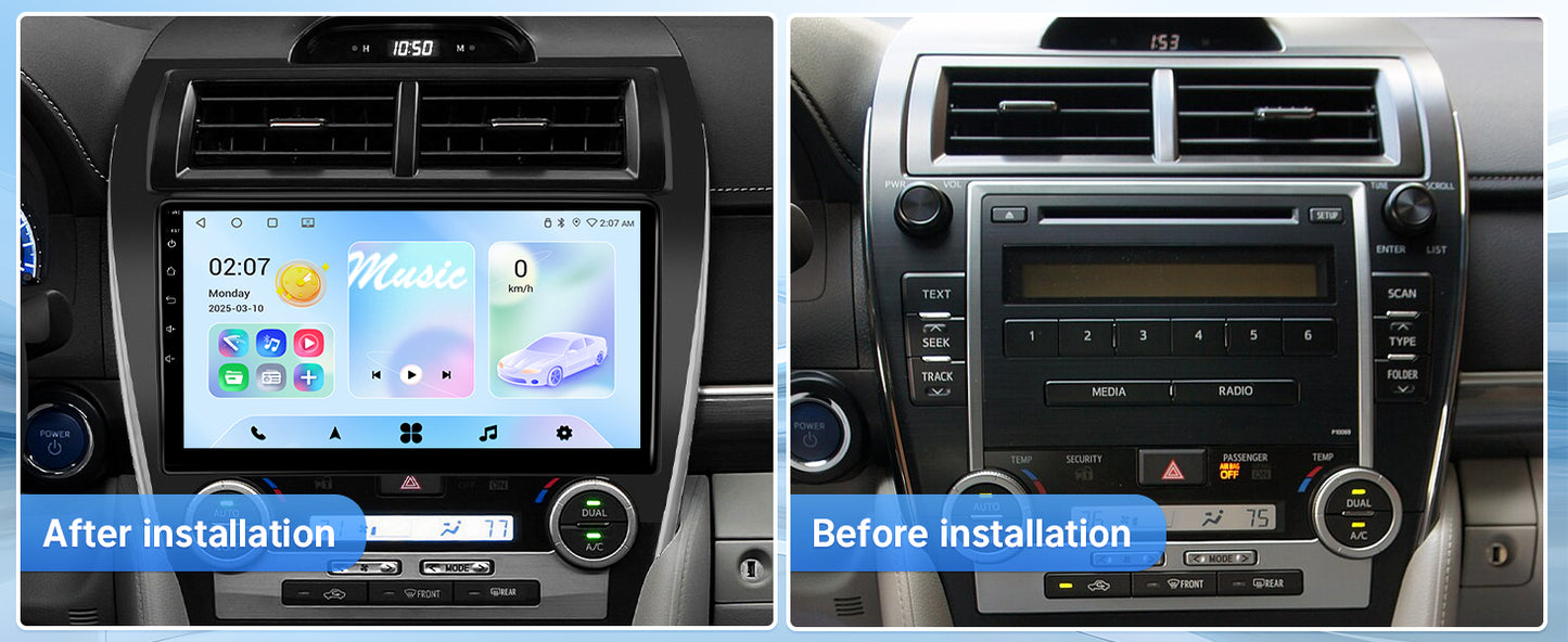 10.1inch Car Radio for Toyota Camry 2012 2013 2014 with Wireless Carplay Android Auto, Bluetooth WiFi GPS SWC, 2G+32G(NOT J.B.L)