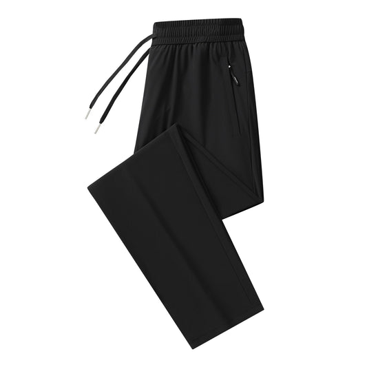 Summer Cool Pants Casual Male Trousers Ice Silk Men's Pants 2025 New Thin  Outdoor Elastic Breathable Straight Leg Sweatpants