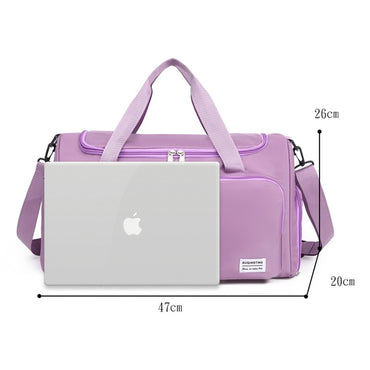 Unisex Large Capacity Travel Luggage Bag, Sports Gym Bag, Perfect for Weekend Overnight Luggage Bag with Shoe Compartment