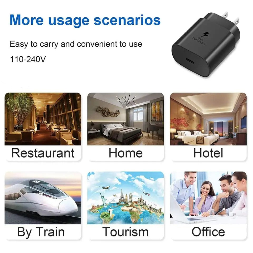 Original Samsung 25W Charger PD Type C Wall Chargeur Galaxi Z Fold 6 5 Z Flip 4 S25 S24 S23 A05s A54 A24 A23 M54 M13 M22 M32 M53