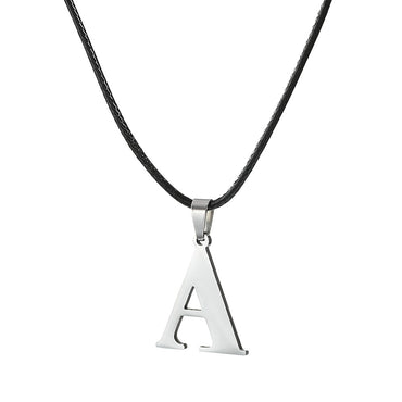New Stainless Steel A-Z Alphabet Initial Necklace 26 English Letter Necklace For Men Women Personalize Jewelry Gifts