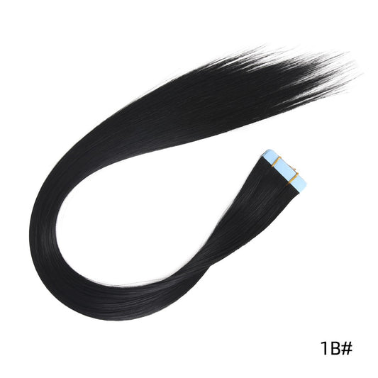 Tape In Hair Extensions Synthetic Hair 10Pcs 20Inch Long Straight Skin Weft Straight Seamless Hair Invisible Tape In Hairpiece
