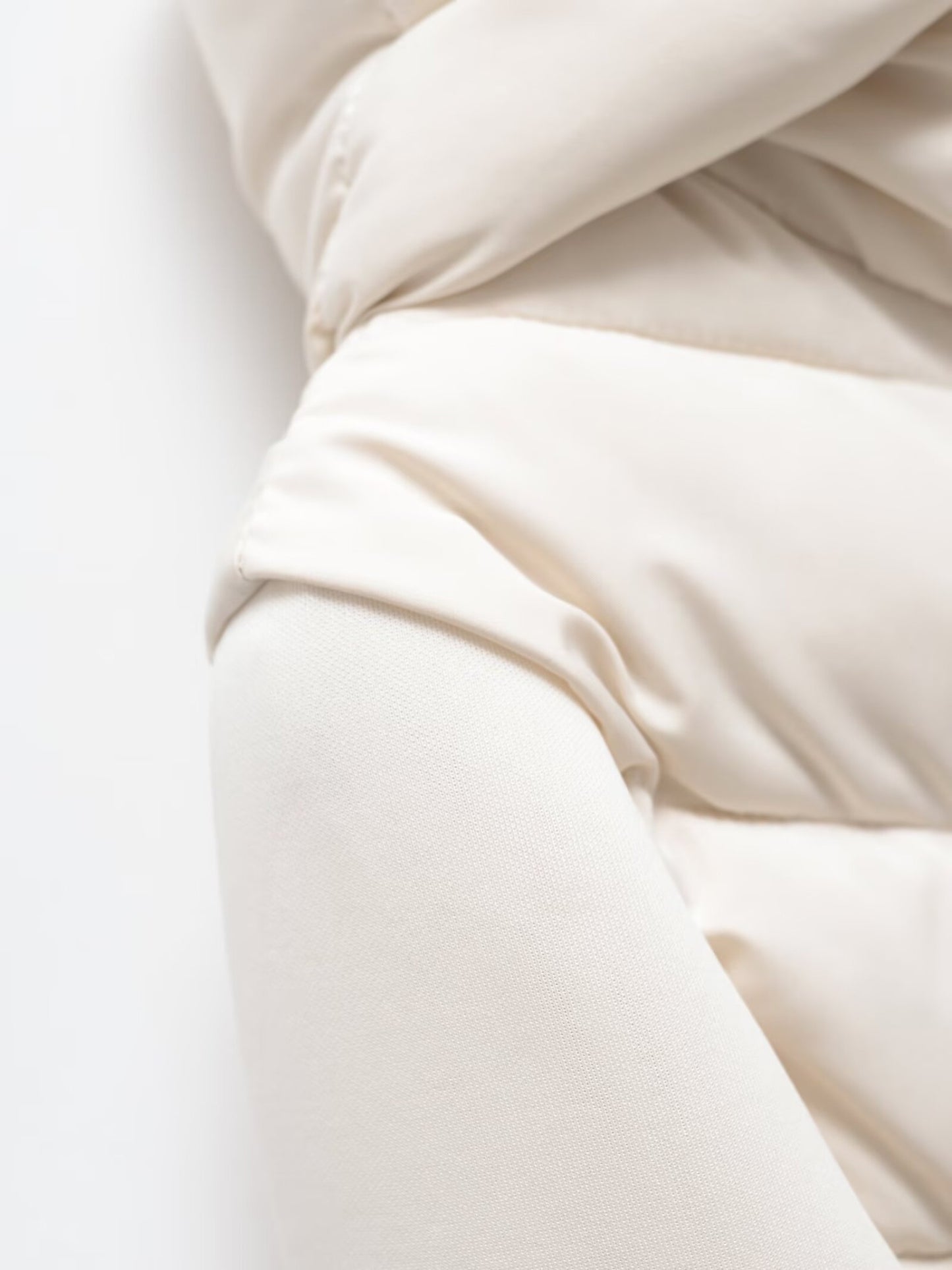 BSK&TRAF autumn and winter new women's hooded air cotton long-sleeved slim stitching light quilted down cotton jacket for women