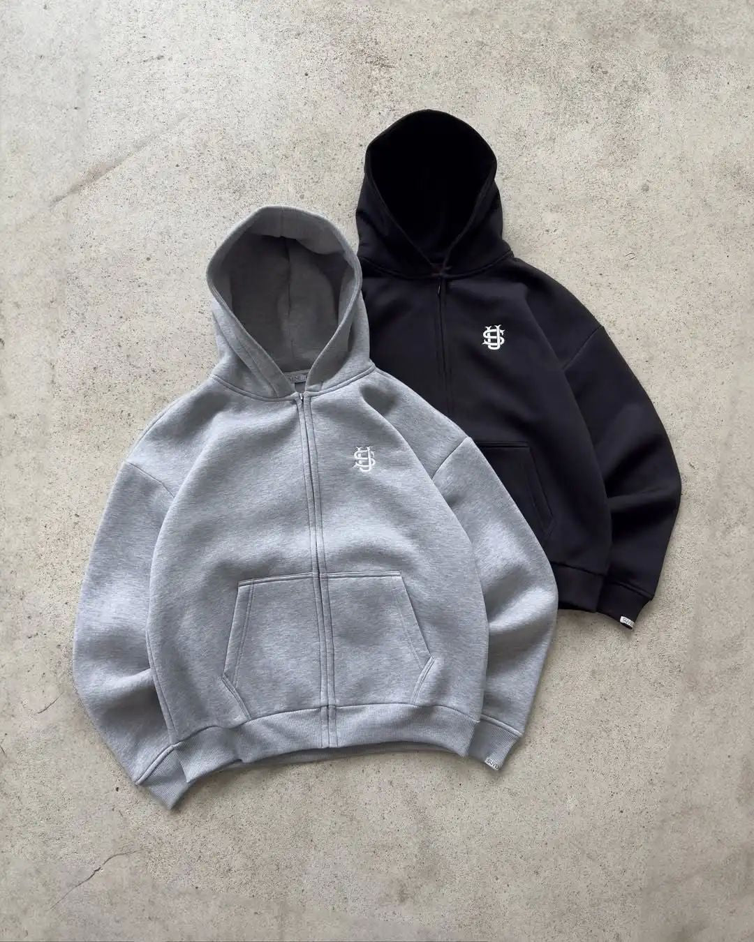 2025 New Letter Embroidery Zipper Casual Men Suit Y2K Men's Harajuku Fashion Women Retro Hoodies Couple Sweatshirts Sweatpants