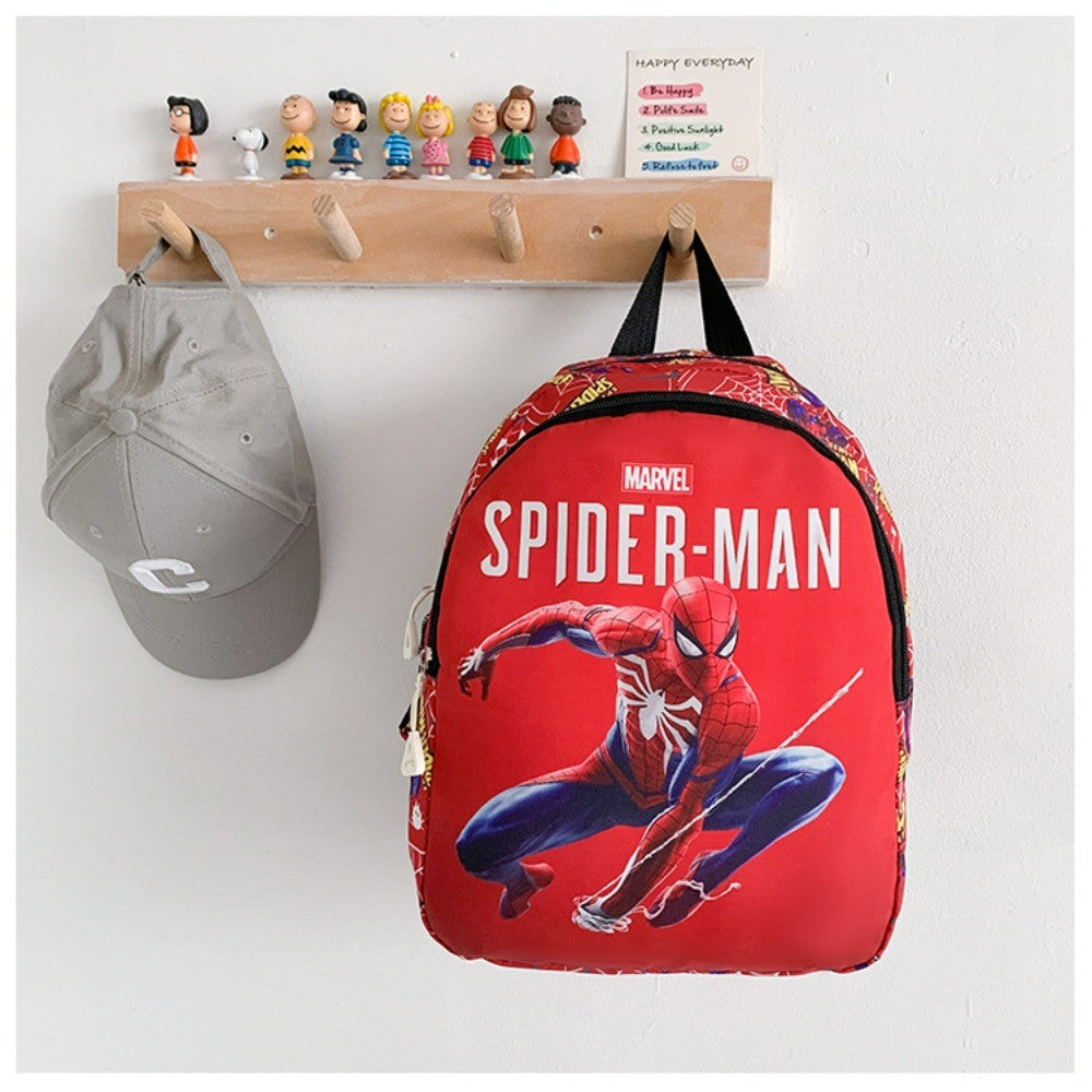 Marvel Spider-Man Kids Backpack Trendy Cartoon Boys' School Bag Fashionable Spider-Man Backpack Double Shoulder Bag for Toddlers