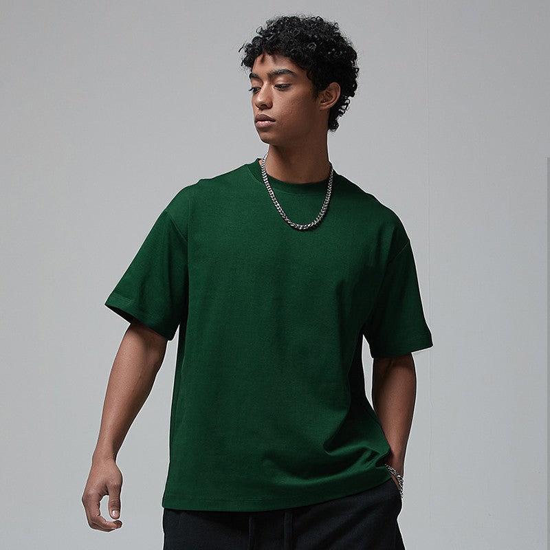 100 Heavy Weight Cotton T shirt For Men Women Short Sleeve Plain Tops Solid Oversized Tee Shirts Quality Clothing 8.8oz 250gsm