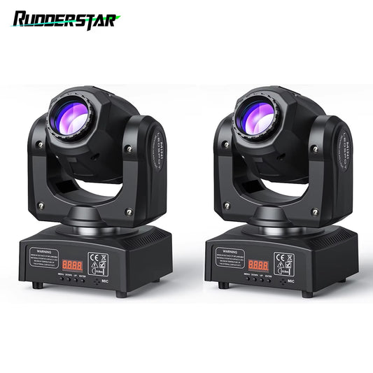 2PCS 30W Spot Moving Head Light Beam Stage Effect Lighting Projector DMX Voice Control for Disco Party Concert Wedding Theater