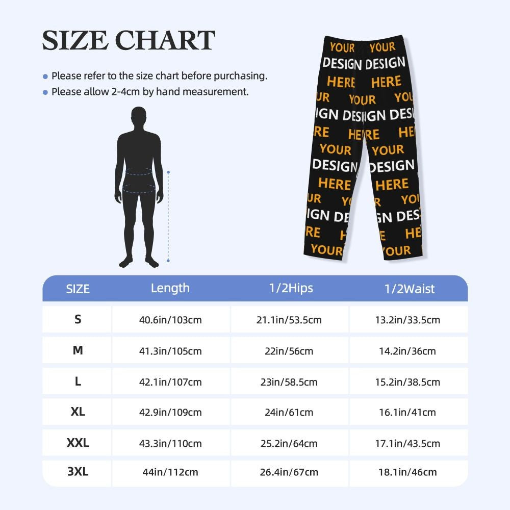 Custom Men Custom Your Design Here Pajama Pants Printed Personalized Sleep Sleepwear Bottoms with Pockets