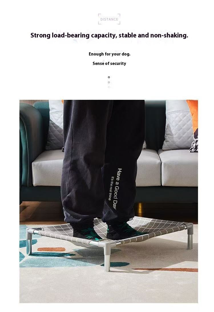 Cama Elevada para Pets com Estrutura em Aço Inoxidável - Cama para Cães Militares para Todas as Estações Removível Lavável Fora do Chão para Pequenos Pets