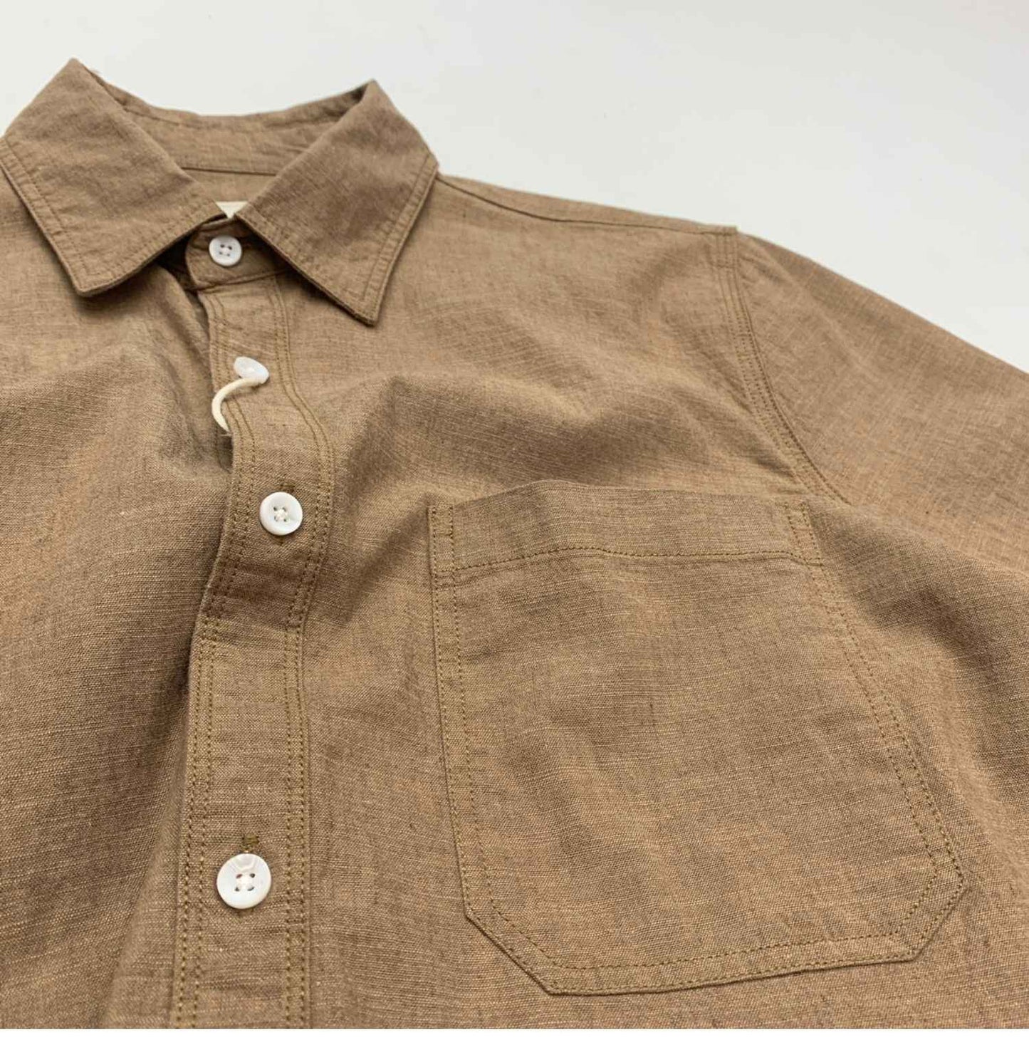 Sold Color Mens Cotton Linen Shirts Harajuku Casual Simple Comfortable Long Sleeve Loose Buttons Blouses Shirt With Chest Pocket