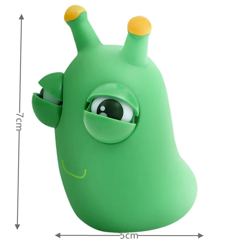 Funny Green Eye Caterpillar Pinch Toys Eyeball Burst Squeeze Toy Adult Kids Stress Relief Fidget Toy Creative Decompression Toy