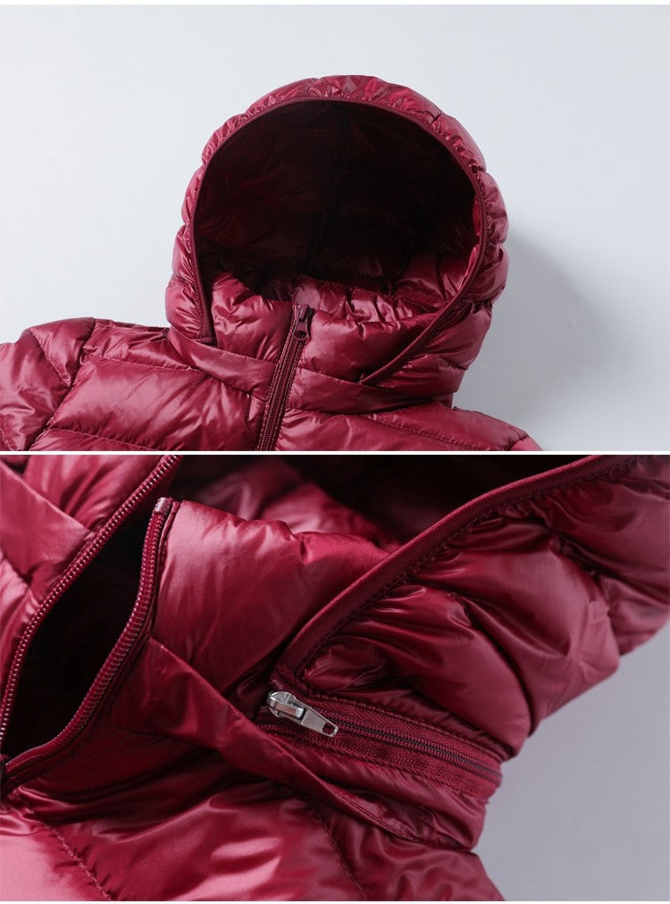 5XL 4XL Plus Long Down Jacket Women Winter Ultra Light Down Jacket Women With Hooded Down Coat Female Hat Detachable