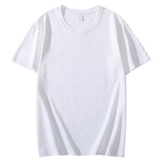 Solid Color T-shirt 8 Colors 2023 New Short Sleeve Men's/Women's Heavy Pound 220g Cotton White Crewneck Loose Top S-4XL