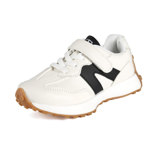 Children's Shoes Girls and Boys Toddlers Sneakers Breathable PU Leather BABY Flats Tennis Shoe Pink/Black/Gray,Size 21~36