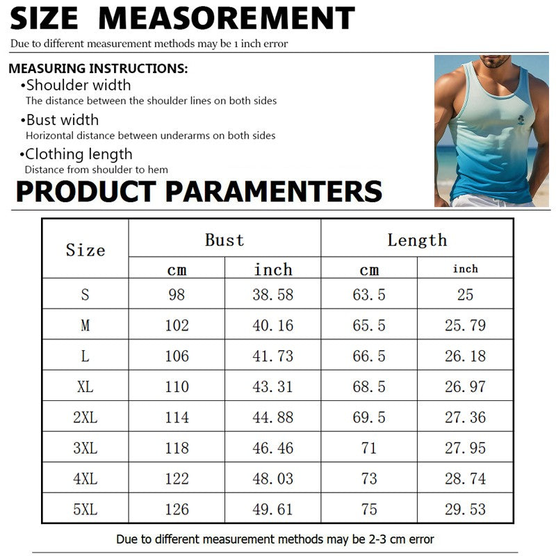 New Men's Outdoor Casual T-Shirt Gym Exercise Sleeveless Shirt Mens Summer Loose