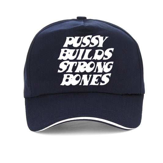 Pussy Builds Strong Bones baseball cap Vintage Hip-Hop Adjustable Men Women Casual summer sun hats