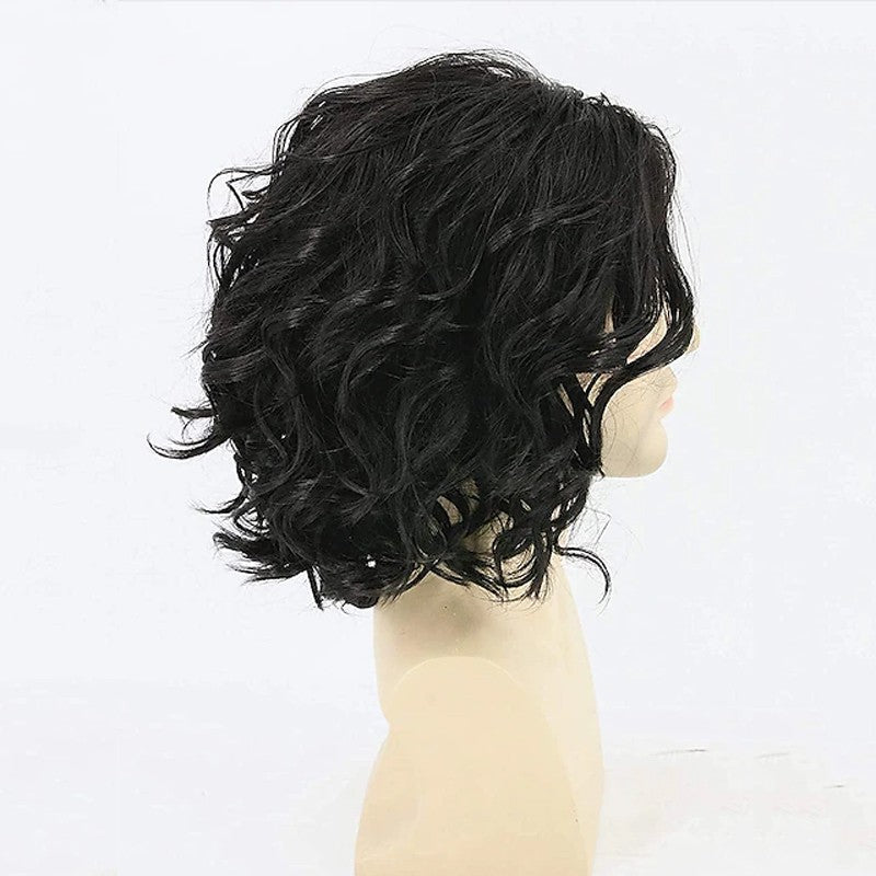 HAIRJOY Jon Snow Cosplay Wigs for Men Women Heat Resistant Fiber Synthetic Hair Curly Anime Wigs