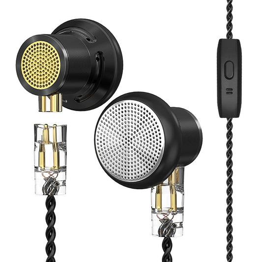 ND DTS flat-headed brother earplug fever-grade HIFI high-quality computer phone round hole semi-in-ear wired earphone