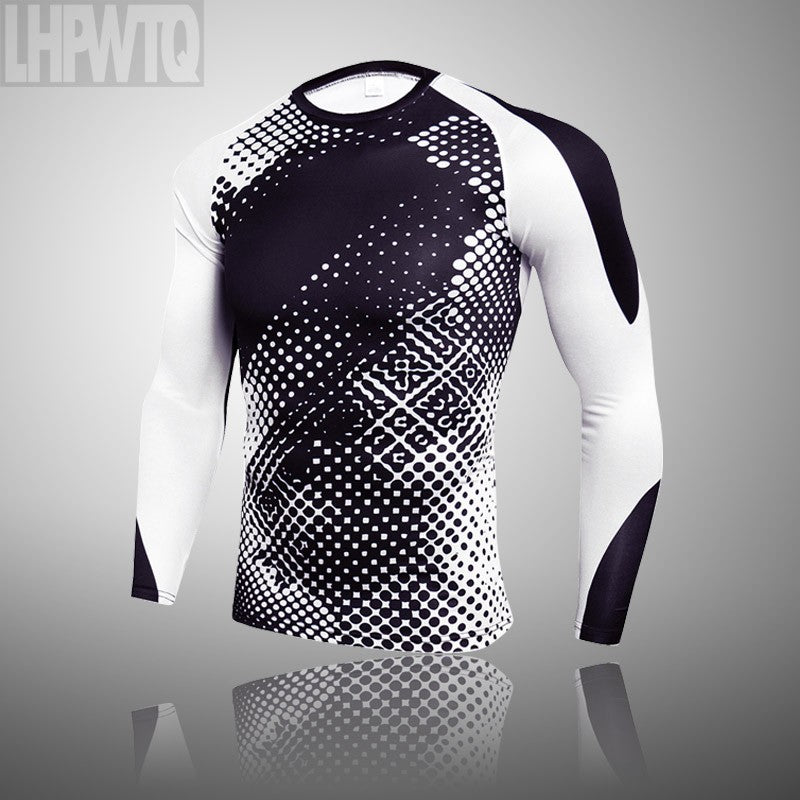 Men Compression Jogging suit Winter Thermal underwear Sports Suits Warm Men's Tr