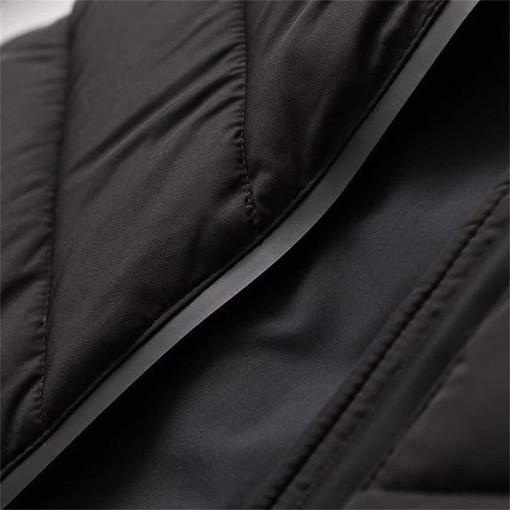 Taop&Za women's long sleeved stand up collar winter new design sense short slim fit hooded patchwork cotton jacket