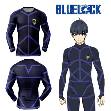 Men Blue Lock Jersey Japanese Anime Cosplay Tops Isagi Nagi Football Training Uniforms And Women Court Breathable Sports T-Shirt