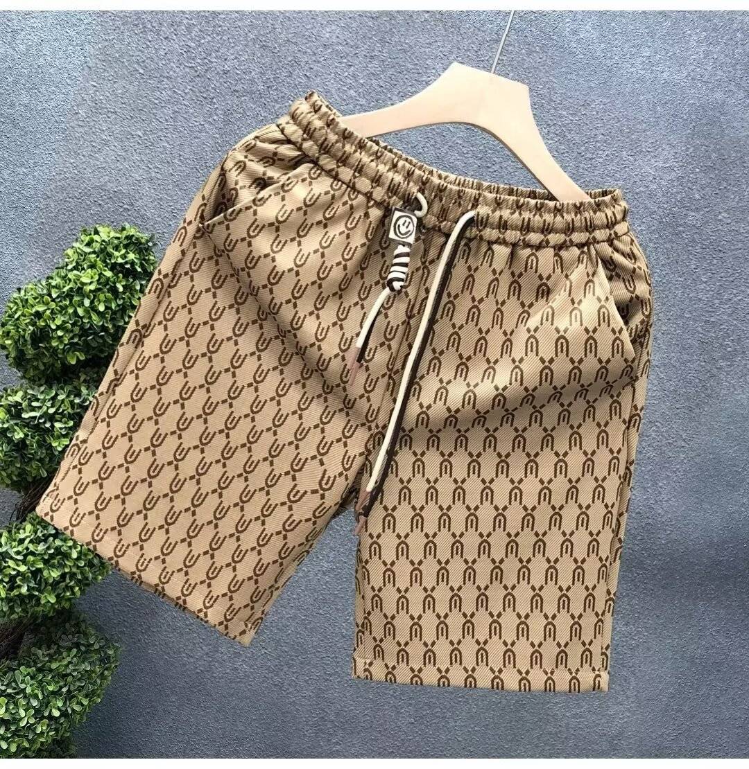 High Quality Men's Shorts Summer American Gym Shorts Fashion Green Short Pants Harajuku High Street Men's Clothing Streetwear