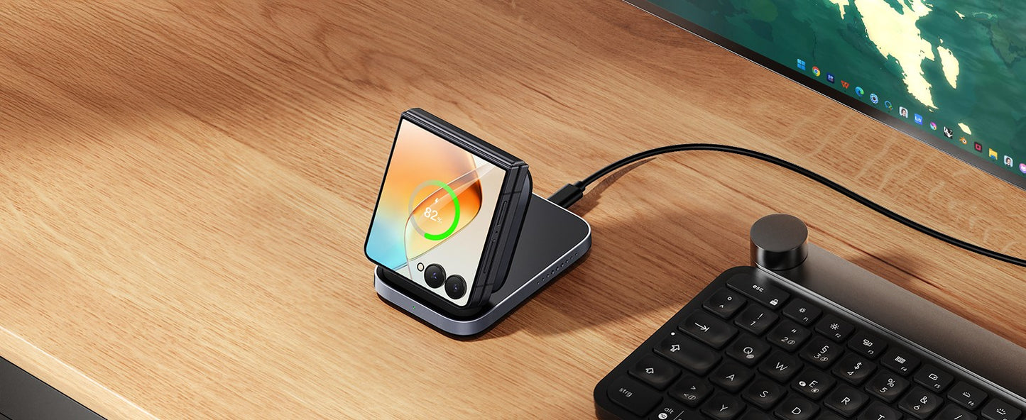 SwanScout 508F 15W Fast Wireless Charger for Samsung Z Flip 7 FE 6 5 Portable Foldable Charger for Motorola Razr 60 Ultra 50 40