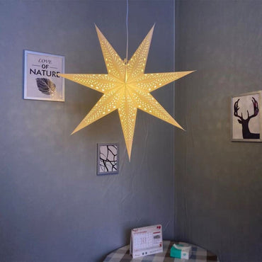 New 50/70cm Hollow Star Pendants Christmas Decorations Eid Mubarak Star Lanterns Folding Hanging Paper Stars Party Decorations