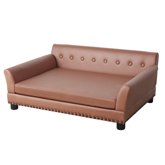 Sofá/Cama Luxuoso L-XL Elevado para Cães Grandes com Capa de Almofada Removível Móveis para Pets