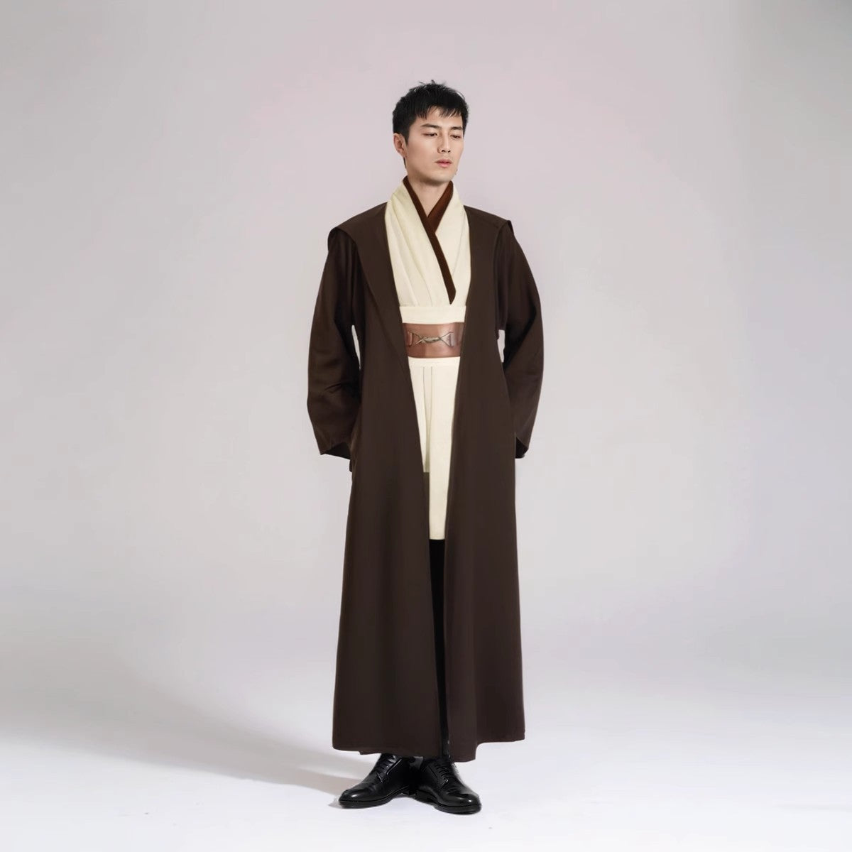 Halloween Jedi Cosplay Costume, Obi Wan Style Cosplay Robe, Retro Sci-Fi Stage Performance Costume
