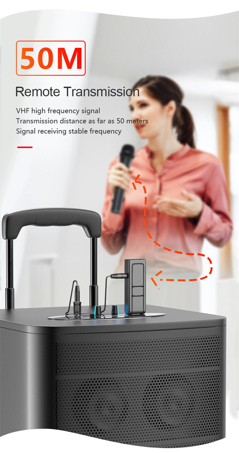 1 Par de Kits de Sistema de Microfone Sem Fio VHF Receptor USB Microfone de Karaokê de Mão para Festas em Casa, Smart TV, Caixa de Som, Canto