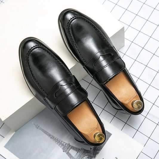 Men's Dress Shoes Trend Casual Business Leather Shoes For Men Classic Slip On Formal Social Wedding Leather Shoes Men Loafers