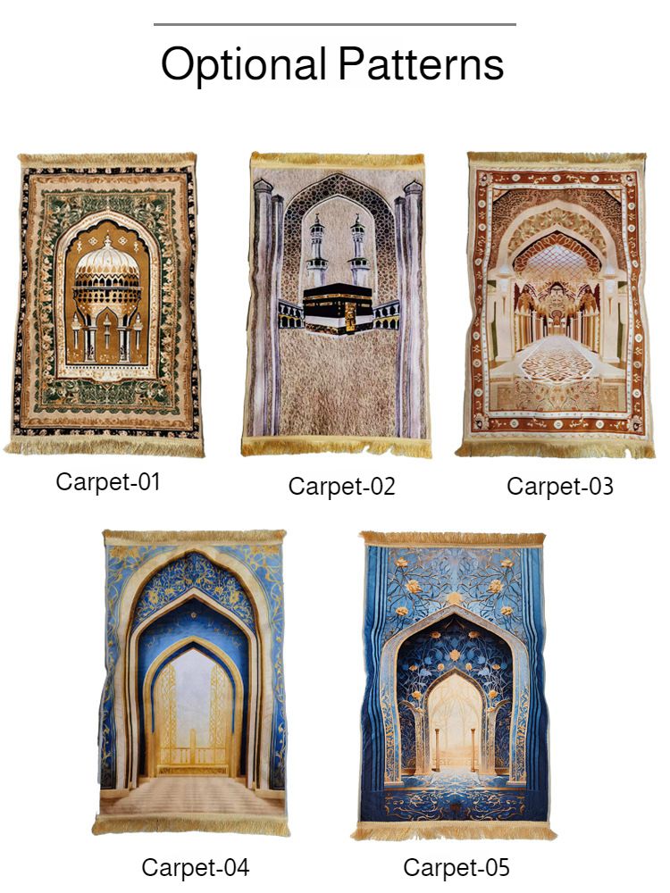 Prayer Rug Living Room Prayer Mat 70*110cm Muslim Islamic Prayer Rug, Carpet Mat, Kneeling Poly Mat with Vintage Pattern, Tassel