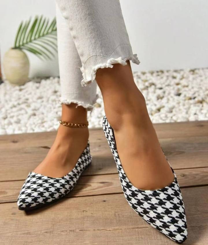 Women's Shoes Loafers Ballet Flats Pointed Toe Barefoot Slip-on Casual Flat Heel Comfortable Random Pattern Woman Shoe Size 43