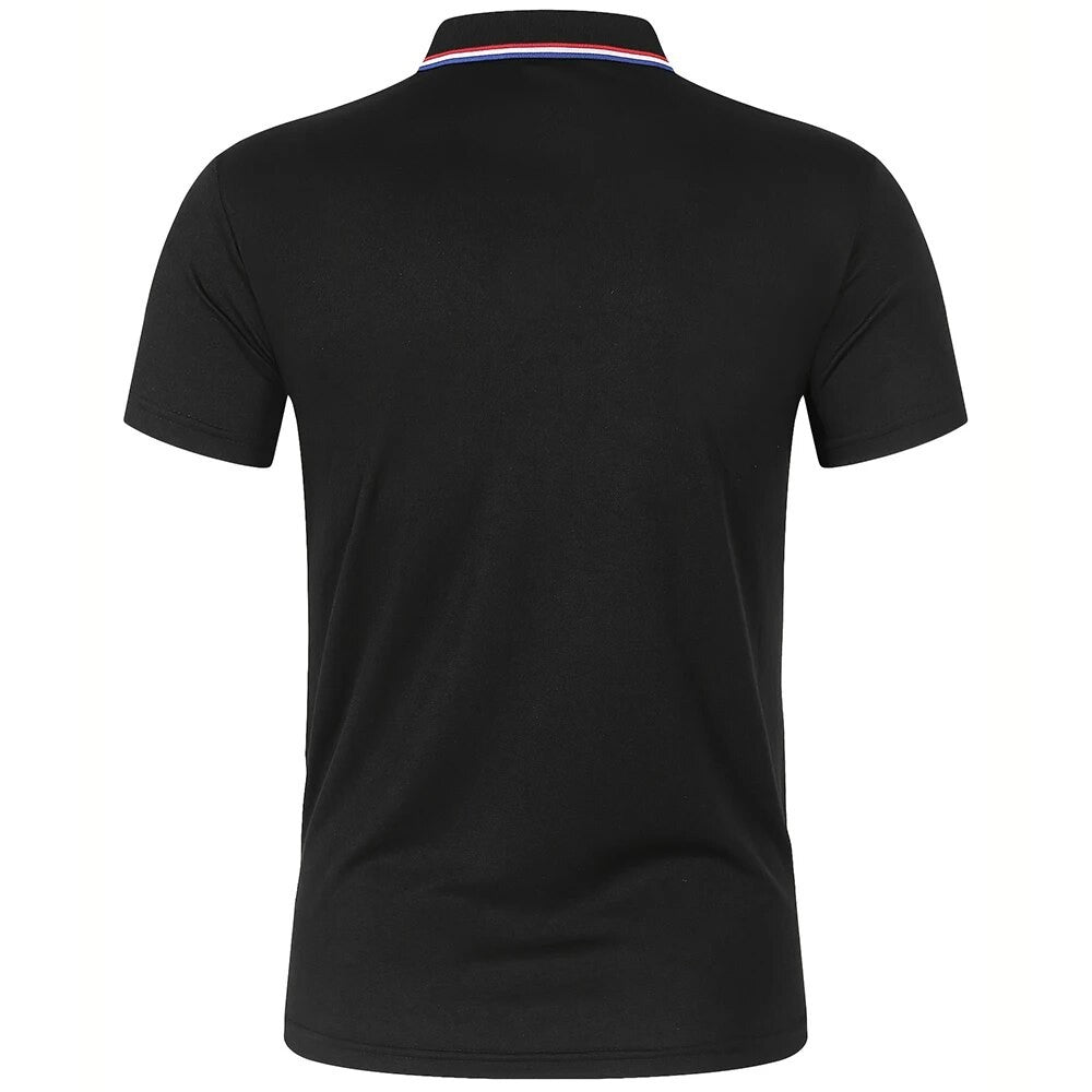 2025 Hot Sale Men's Summer Casual Breathable Comfortable Polo Shirt Men's Solid Color High Quality Short Sleeve T-Shirt