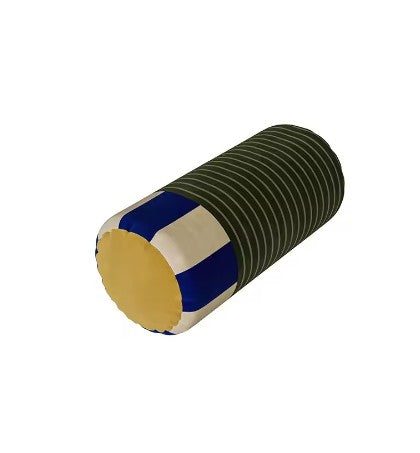 Medieval Color Long Round Pillows Retro Stripe Cushion Soft Luxury Velvet Decorative Pillow For Sofa Chair Home Decorations